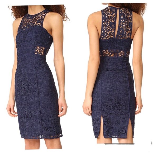 LIKELY Avenell Guipure Lace Navy Pencil Sheath Dress Shopbop - Picture 1 of 10